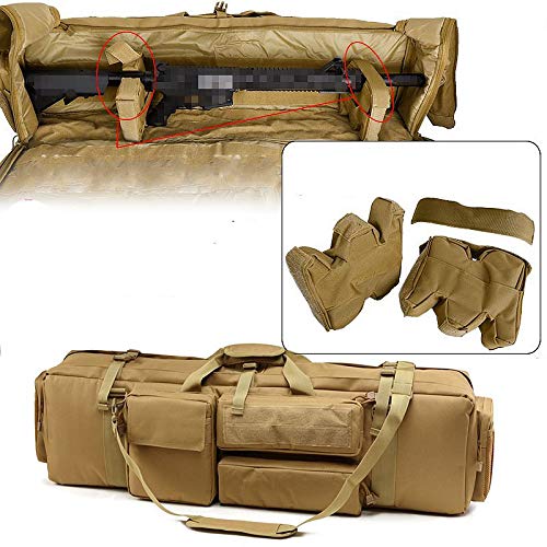 Mlida Military Tactical Backpack Double Long Rifle Pistol Gun Case Bag for Hunting Shooting Range Sports Storage and Transport Length in 37"(Tan) - Thumbnail 3