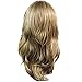 Blonde Brown mix 3/4 Fall Hair Piece Long Straight Layered wavy Half Wig hair extension