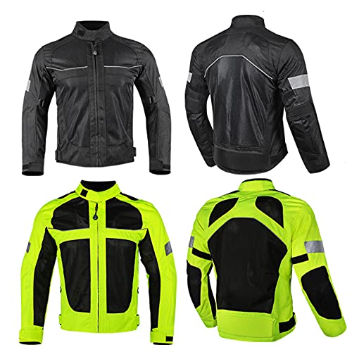 Heren motorjas reflecterende motorjas CE gepantserd - Afbeelding 3