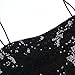 Richlulu Womens Sparkly Sequin Spaghetti Strap Ruffled Club Star Tank Top