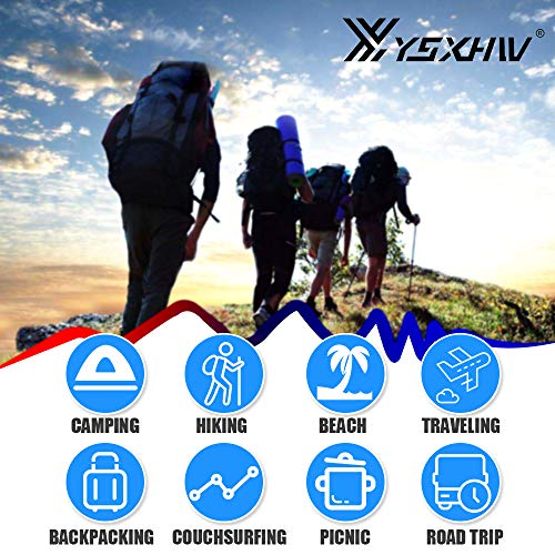 YSXHW Self Inflating Camping Sleeping Pad with Pillow, Thick 4.7 Inch Ultralight Camping Mat Waterproof PVC Camping Mattress for Backpacking, Traveling, Hiking - Black Built in Pump