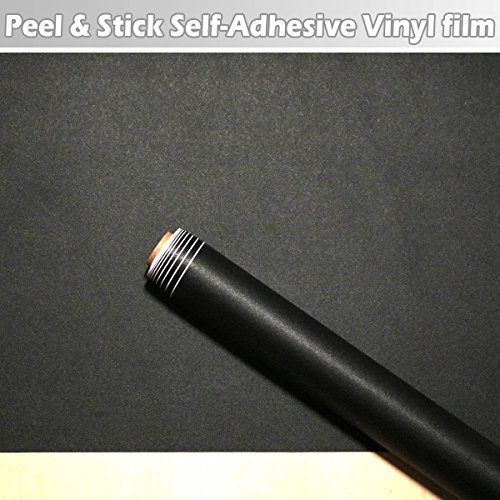 EZPaper Matte Black Contact Paper self Adhesive Shelf Paper Vinyl Wallpaper for Countertops Dresser Or car Interior Decor (15.9" x 118", Matte Black)