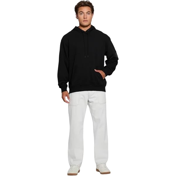 GUESS Eco Dalim Over Hooded Sweatshirt Uomo - Felpa Con Cappuccio In Cotone Biologico E Poliestere Riciclato