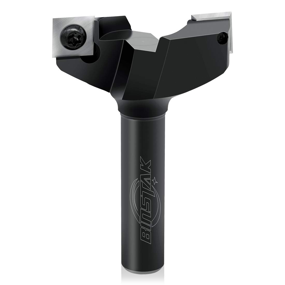 CNC Spoilboard Surfacing Router Bit, 1/2" Shank 2" Cutting Diameter, Insert Carbide Slab Flattening Router Bit Planing Bit Wood Planer Bit Woodworking Tools by BINSTAK