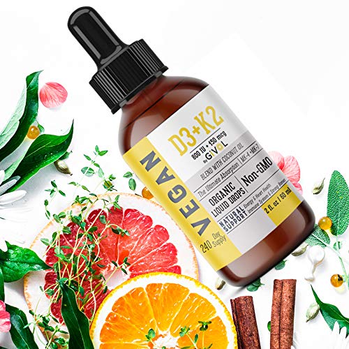 GIVOL Vitamin D3 K2 Organic drops (as Lichen) +K2 (as MK4 & MK7) in