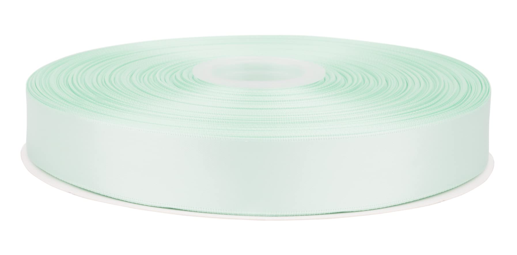 Fondersy 91 Meters Pastel Green Double Faced Satin Ribbon - 25mm Width for Wedding, Gift Wrapping, Floral Arrangement and Crafts