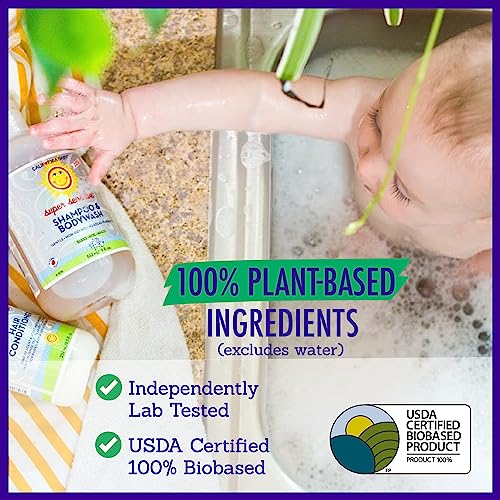 California Baby Super Sensitive Baby Shampoo + Baby Wash | 100% Plant-Based | Unscented Body Wash For Sensitive Skin | Hypoallergenic | 562 mL / 19 oz