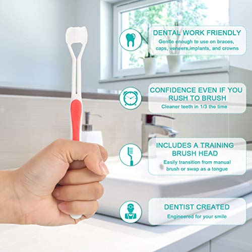 4 Pieces 3Sided Autism Toothbrushes Gentle Manual Toothbrushes 4