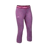Under Armour Girls' HeatGear Armour Printed Capri, Black Cherry (702), Youth Medium