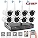 YESKAM Wireless Security System 8 Channel 960P Metal Outdoor Weatherproof Camera Infrared IR-LED Night Vision Remote View on Smartphone Pre-install 2TB HDD (8CH 960P with 2TB)