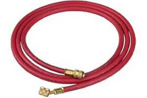 Robinair 33096 1/4" Premium Refrigerant Charging Hose - 96" Long, Red, Standard Fittings