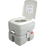 SereneLife Outdoor Portable Toilet with Carry Bag, Travel Toilet with Level indicator | | 3 Way Pistol Flush | Rotating Spout