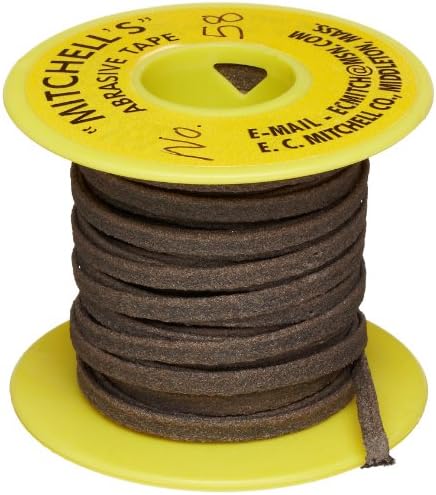 Mitchell Abrasives 58 Flat Abrasive Tape, Aluminum Oxide 150 Grit 3/16" Wide x 25 Feet
