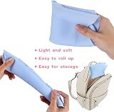 Vicloon Silicone Baby Bibs 2 Pack Waterproof Adjustable with Pocket Blue-Green view 4