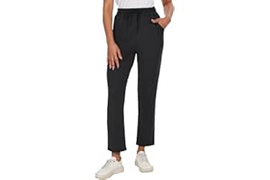 BATHRINS Women's Lightweight 7/8 Golf Pants 4-Way Stretch Ankle Sweatpants with Deep Pockets for Workout