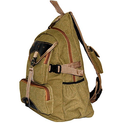 MENS RARE VINTAGE LOOK SPORTS OUTDOOR UNBALANCED MILITARY BACKPACK