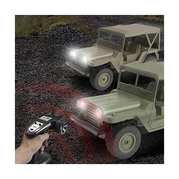 wangch RC Buggy 4WD Fernbedienung LKW 1:10 Mini Military Fernbedienung Offroad Fahrzeug, 2,4g Hochgeschwindigkeits… – Bild 7
