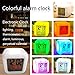 Scenstar Kids Clock Digital Alarm clocks 7 Colors Changing Digital Alarm Clock with Multi-function Thermometer Night Glowing for Bedroom&Table,School Desk