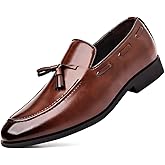 ZUAUOOT Men's Loafers Dress Shoes Loafers Formal Tassels Business Casual Tuxedo Shoes