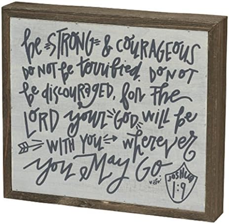 Be Courageous Barn Box Inspirational Sign