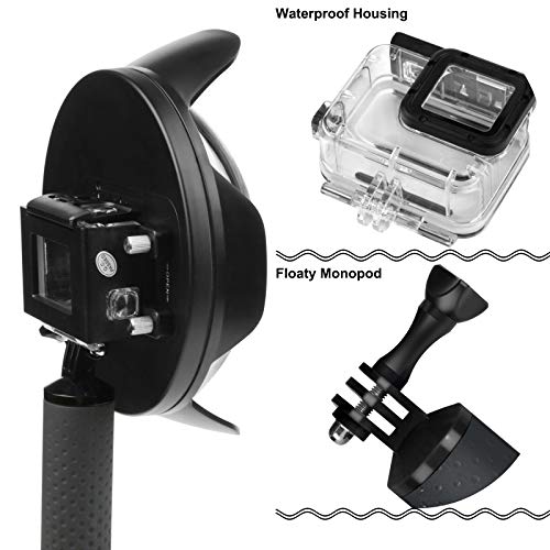Gurmoir Shoot 6" Dome Lens Hood Dome Port for Gopro Hero 7 Black/Hero 6/Hero 5/Hero (2018) Action Cameras Snorkeling Underwater Diving Dome with Waterproof Housing Case with Soft Rubber Floating Grip