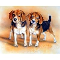 YISUMEI 60" x 80" Blanket Comfort Warmth Soft Plush Throw for Couch Two Beagle Cute Dog Puppies Animal