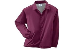 Augusta Activewear Youth Nylon Coach's Jacket/Lined, Maroon, Medium
