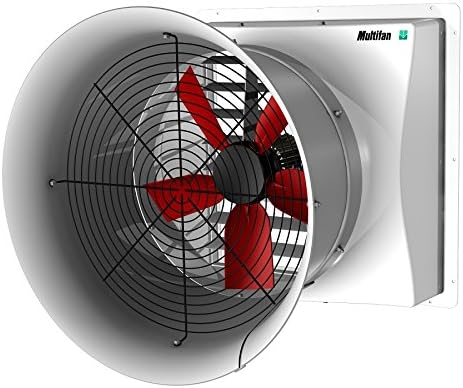 Multifan C6D63K1M10238 Fiberglass Wall Fan, 3 Phase Performance, 24"