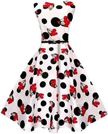 MaggieX A-Line Retro Dresses for Women 1960s Style (XL, Q002-3)