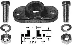 Rotary Corp Adaptor Assembly Blade 1" Mtd Splined