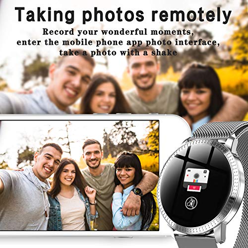 TURNMEON-Women-Hybrid-Smart-Watch-Waterproof-Fitness-Tracker-Color-Touchscreen-Fashion-Smartwatch-with-Heart-Rate-Monitor-Blood-Pressure-Monitor-Sleep-Female-Menstrual-Record-Pedometer