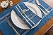 DII French Stripe Tabletop Collection Farmhouse Style Dining Table Linen Napkin Set, 20x20, Blue Chambray, 6 Piece