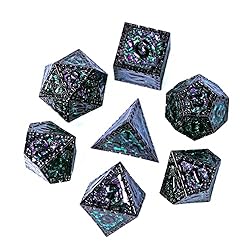 UDIXI Metal DND Dice Set, 7PCS Polyhedral D&D Dice