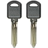 QualityKeylessPlus TWO Replacement Transponder Chip Keys PK3M B103PT for GM Vehicles with FREE KEYTAG