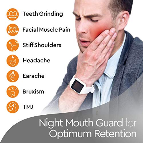 Professional Mouth Guard For Grinding Teeth, Thin Fit, 4 Pieces Mouthguard, Moldable Night Guards For Teeth Grinding, Night Guard Eliminates Bruxism & Teeth Clenching, Antibacterial Dental Guard Case
