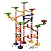 AMOSTING Marble Runs Toy Set, Race Track Railway Maze Toys Construction Child Building Blocks Toys with Glass Marbles,105 Pieces Ball Race Game