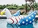 Mimosa Inc American Flag Bald Eagle Inflatable Premium Quality Giant Size Pool Float