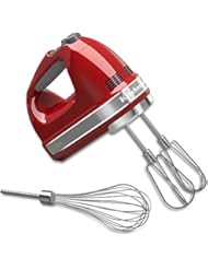 KitchenAid KHM7210ER 7-Speed Digital Hand Mixer with Turbo Beater II Accessories and Pro Whisk - Empire Red