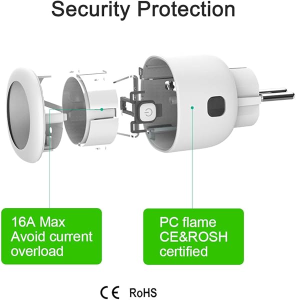 KEXIN WLAN Smart Steckdose 2er Pack Alexa Stochdose Intelligente Wi Fi Smart Home Steckdosen mit App Fernsteuerung Sprachsteuerung Kompatibel mit Google Home Alexa NUR auf 2 4 GHz Netzwerk Wei