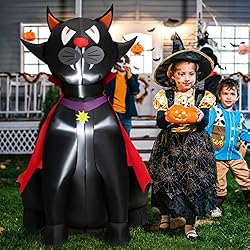 Tangkula 4.7 FT Halloween Inflatable Vampire Black