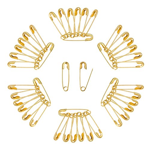 DayCount® 1000pcs/set Safety Pins 19mm Gold ＆ Silver Color For Sewing, Clothing, Office 0.74'' (Silver) - Thumbnail 2