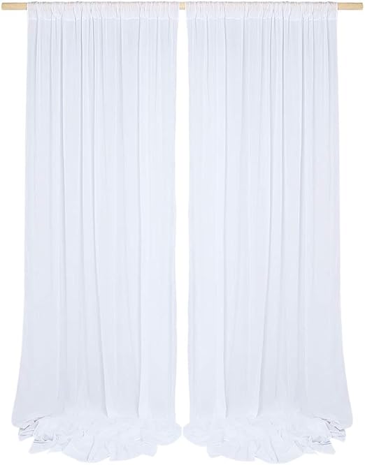 Amazon Com Sherway 2 Panels 5 Feet X 10 Feet White Crinkled