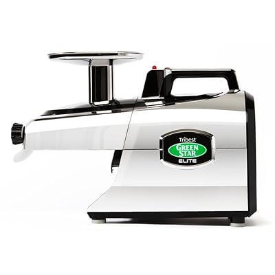 Tribest GSE-5050 Greenstar Elite Cold Press Complete Masticating Juicer, Juice Extractor with Jumbo Twin Gears, Chrome