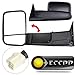 ECCPP Towing Mirrors High Performance Exterior Automotive Mirrors Replacement fit for 1998-2002 Dodge Ram 1500 2500 3500 Truck with Power Adjusted Heated Pair Mirrors
