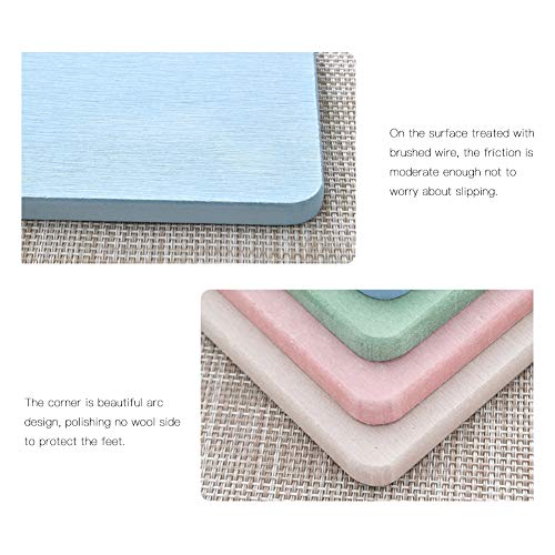 Poncho Diatomaceous Earth Bath Mat 15.8''x11.8'' NonSlip Deodorant
