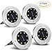 Solar Powered Ground Light with 8 LEDs,Outdoor Waterproof Disk Lights Path Lights Garden Landscape Lights for Yard Driveway Lawn Walkway
