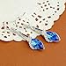 Latigerf Women's Teardrop Shaped Long Dangle Earring White Gold Plated made with Swarovski Crystal Blue