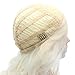 Mxangel Long Wavy Celebrity Half Hand Tied Synthetic Lace Front Light Blond Natural Wig