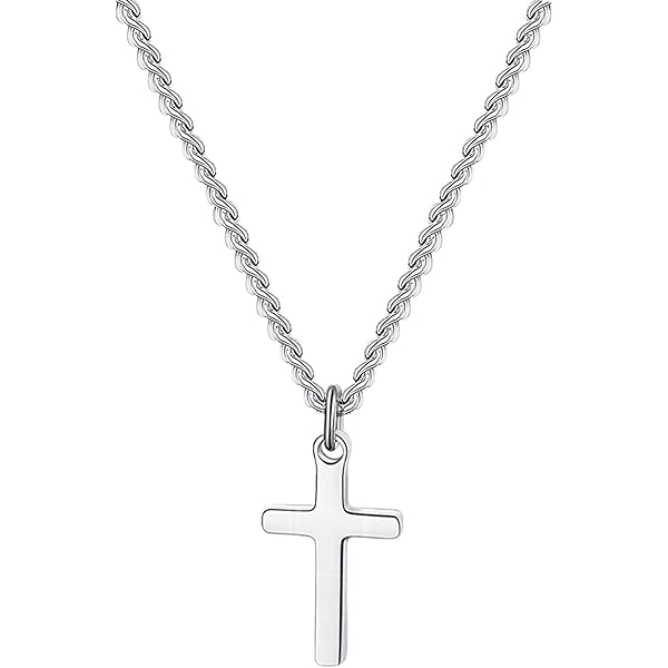 Kelistom Ciondolo Crocifisso Caravaca In Acciaio Inox Argento Con Angeli Cherubini - Catena Inclusa - 2