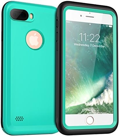 iPhone 7 Plus Waterproof Case, iThrough Underwater Case for 7 Plus, Dust Proof, Snow Proof, Shockproof, Heavy Duty Protective Carrying Case Cover Protector for iPhone 7 Plus, 5.5 Inches (Aque)